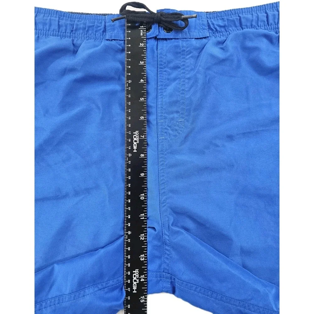 Nike Swim Trunks Mens XL Blue Green White Drawstring Bathing Suit Shorts Lined